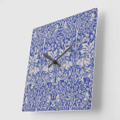 ウィリアム・モリス・ハトとウサギ スクエア壁時計 (傾斜)