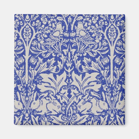 ウィリアム・モリス・ハトとウサギ マグネット (正面)