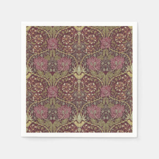 ウィリアム・モリス，ハニーサックル,フローラ.パターン，芸術 スタンダードカクテルナプキン