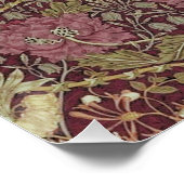 ウィリアム・モリス，ハニーサックル,フローラ.パターン，芸術 ポスター (コーナー)