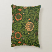 ウィリアム・モリス・バイオレットとオダマキ(植物)・アート・ラグ アクセントクッション (裏面(縦))