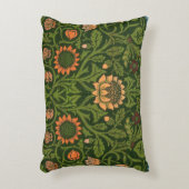 ウィリアム・モリス・バイオレットとオダマキ(植物)・アート・ラグ アクセントクッション (正面(垂直))