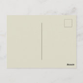 ウィリアム・モリス・バイオレットとオダマキ（植物）・アート・ラグ ポストカード (裏面)