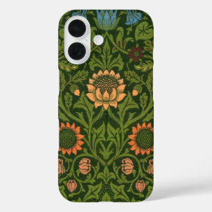ウィリアム・モリス・バイオレットとオダマキ（植物）・アート・ラグ iPhone 16ケース