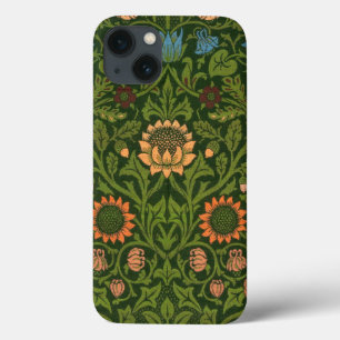 ウィリアム・モリス・バイオレットとオダマキ(植物)・アート・ラグ iPhone 13ケース