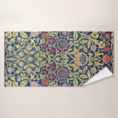 ウィリアム・モリス・バイオレットとオダマキ（植物） バスタオル (バスタオル)