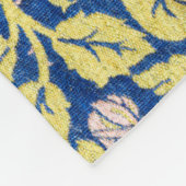 ウィリアム・モリス・バイオレットとオダマキ(植物) フリースブランケット (角)