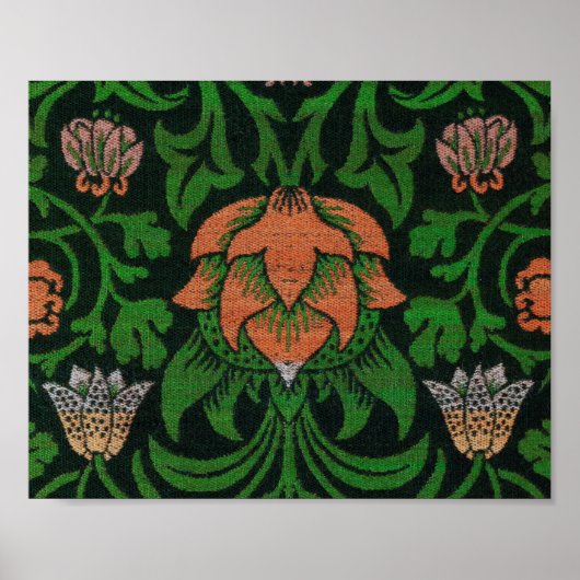 ウィリアム・モリス・バイオレットとオダマキ（植物） ポスター (正面)