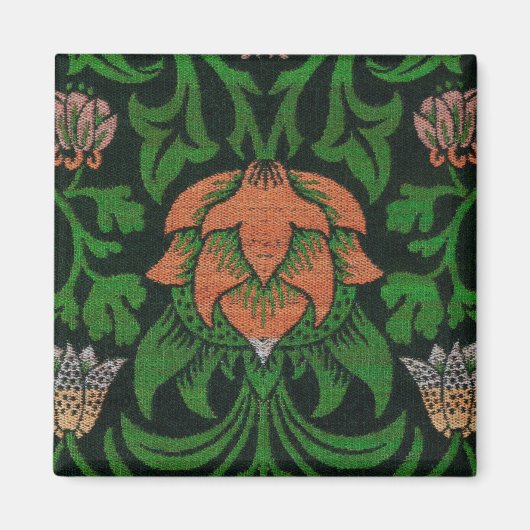 ウィリアム・モリス・バイオレットとオダマキ（植物） マグネット (正面)