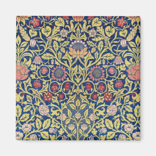 ウィリアム・モリス・バイオレットとオダマキ(植物) マグネット (正面)