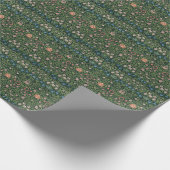 ウィリアム・モリス・バイオレットとオダマキ（植物） ラッピングペーパー (角)