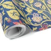 ウィリアム・モリス・バイオレットとオダマキ(植物) ラッピングペーパー (ロールコーナー)