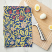 ウィリアム·モリス·バイオレット·アンド·オダマキ(植物) キッチンタオル (四つ折り)