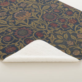 ウィリアム・モリス：バイオレット&オダマキ（植物）シャーパブランケット シェルパブランケット