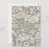 ウィリアム・モリス バチェラーズ・ボタン 花 モダン アート 招待状 (正面)