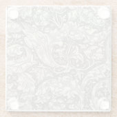 ウィリアム・モリス バチェラーズ・ボタン 花 モダン ボタニカル ガラスコースター (裏面)