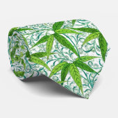ウィリアム・モリス・バンブープリント、グリーンとホワイト ネクタイ (ロール)