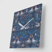 ウィリアム·モリス·バーズ スクエア壁時計 (傾斜)