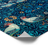 ウィリアム・モリス・バード・アールヌーボーフローラル・パターン ポスター (角)