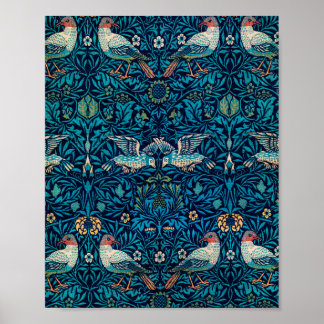 ウィリアム・モリス・バード・アールヌーボーフローラル・パターン ポスター