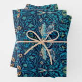 ウィリアム・モリス・バード・アールヌーボーフローラル・パターン ラッピングペーパーシート (インサイチュ)