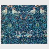 ウィリアム・モリス・バード・アールヌーボーフローラル・パターン ラッピングペーパー (フラット)