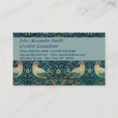 ウィリアム・モリス・バード&フローラル・パターン 名刺 (正面)