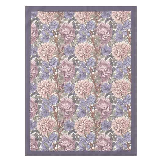 ウィリアム・モリス・パンペネルパステルパープルピンクのセージ テーブルクロス (正面)
