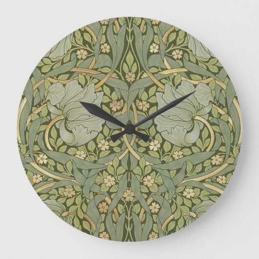 ウィリアム・モリス・パンペル・ヴィンテージ・パターン ラージ壁時計 (正面)