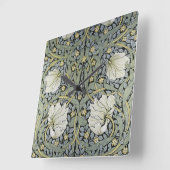 ウィリアム・モリス – パーインペネルパターンデザイン スクエア壁時計 (傾斜)