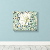 ウィリアム・モリス・パーペネルフローラ壁紙 キャンバスプリント (インサイチュ (ウッドフロア))