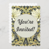 ウィリアム・モリス・パーペネルフローラ壁紙 招待状 (正面/裏面)