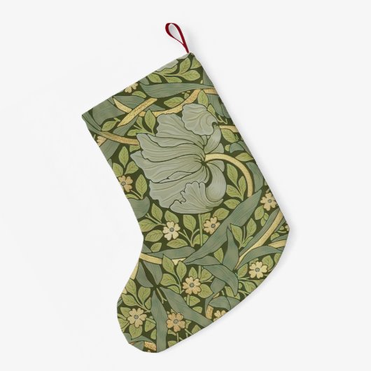 ウィリアム・モリス・パーペネルヴィンテージパターン スモールクリスマスストッキング (裏面 (吊り時))