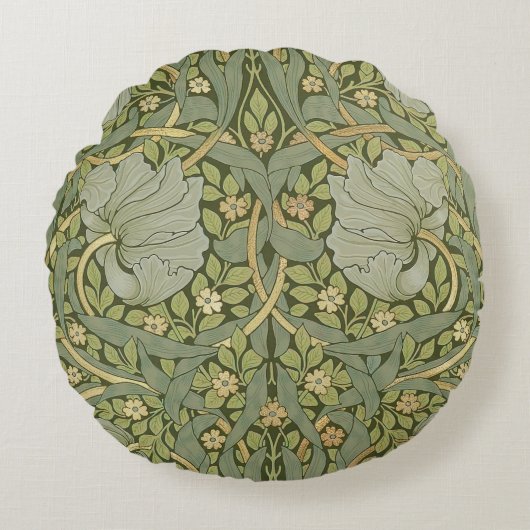 ウィリアム・モリス・パーペネルヴィンテージパターン ラウンドクッション (正面)