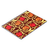 ウィリアム・モリス・パーペネル、錆オレンジ、ブラウン ノートブック (左側)