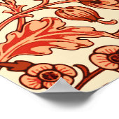 ウィリアム・モリス・ヒヤシンスプリントオレンジ&ラスト ポスター (角)