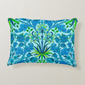 ウィリアム・モリス・ヒヤシンスプリントセルリアンブルー アクセントクッション (裏面)