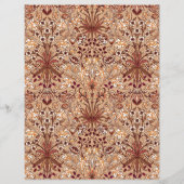 ウィリアム・モリス・ヒヤシンスプリント・ブラウン・ベージュ (正面)