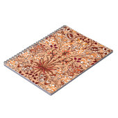 ウィリアム・モリス・ヒヤシンスプリント・ブラウン・ベージュ ノートブック (左側)