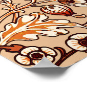 ウィリアム・モリス・ヒヤシンスプリント・ブラウン・ベージュ ポスター (角)