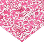 ウィリアム・モリス・ヒヤシンスプリント、ブルゴーニュ&ピンク ショートテーブルランナー (コーナー)