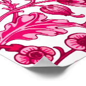 ウィリアム・モリス・ヒヤシンスプリント、ブルゴーニュ&ピンク ポスター (角)