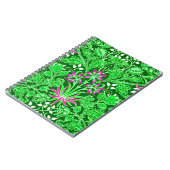 ウィリアム・モリス・ヒヤシンスプリント、ライム、エメラルド ノートブック (左側)