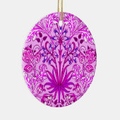 ウィリアム・モリス・ヒヤシンスプリント、ラベンダー、バイオレット セラミックオーナメント (右)