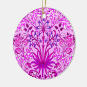 ウィリアム・モリス・ヒヤシンスプリント、ラベンダー、バイオレット セラミックオーナメント (左)