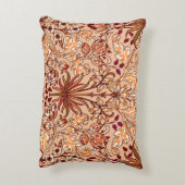 ウィリアム·モリス·ヒヤシンス·プリントブラウン·ベージュ アクセントクッション (裏面(縦))