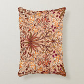 ウィリアム·モリス·ヒヤシンス·プリントブラウン·ベージュ アクセントクッション (正面(垂直))