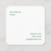 ウィリアム・モリス・ビジネス・カード スクエア名刺 (裏面)