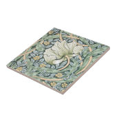 ウィリアム・モリス ピンパーネル チューリップ 植物画 タイル (側面)