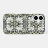 ウィリアム・モリス ピンパーネル 華やかな花柄 iPhone 16ケース (裏面横)